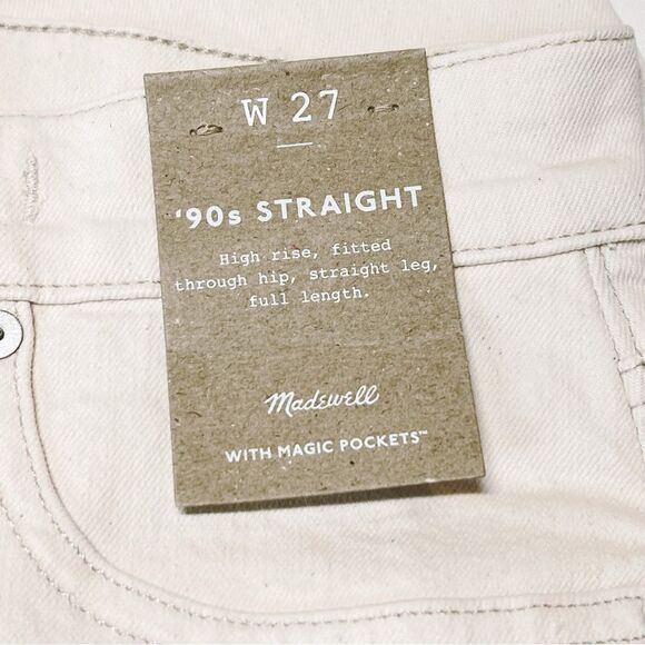 Madewell The '90s Straight Jean in Vintage Canvas Size 27 NWT - Picture 10 of 12